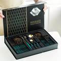Golden Cutlery Set Luxury – 24-Piece For Stylish Dining Experience