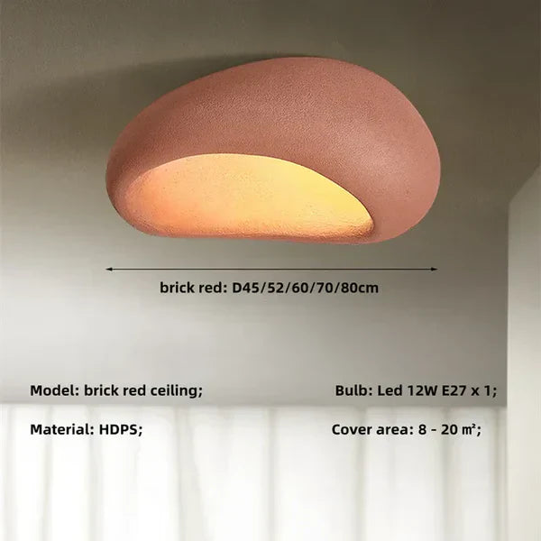 SereneAura Ceiling Light – Natural Wabi Sabi Lighting