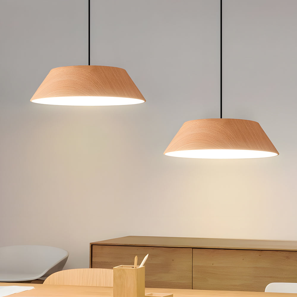 HarmonyGlow Pendant - Luxury Wooden LED Pendant Light with Japanese Influences