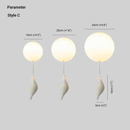 CloudBear - Playful Children's Ceiling Lamp with Balloon