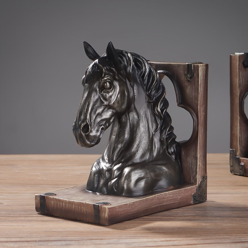 Equestrian Elegance - Horse Head Bookends for Interior
