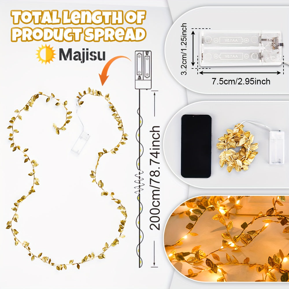 FairyLume – Elegant Gold Leaf String Lights