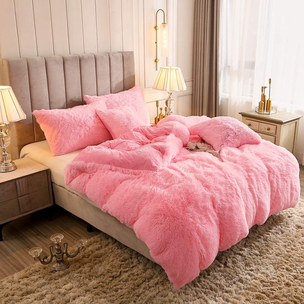 Ultra-Soft Plush Duvet Cover Set with Zipper - Luxury & Comfort