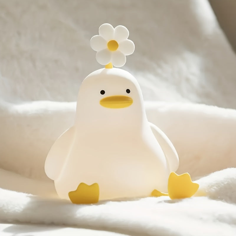 BloomDuck – Dimmable Silicone Night Light with Tap Function