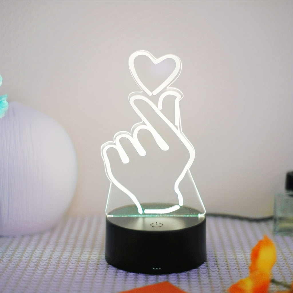 IllumiHeart - Colorful LED Night Light with Touch Control