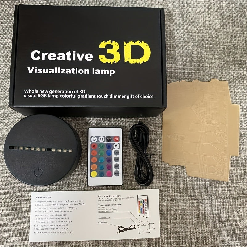GlowSphere Lamp - 3D Night Light with Remote Control
