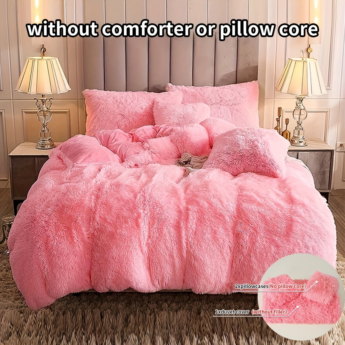 Ultra-Soft Plush Duvet Cover Set with Zipper - Luxury & Comfort