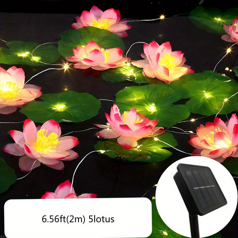 SolarLily - Solar Powered Lotus Decoration for Garden