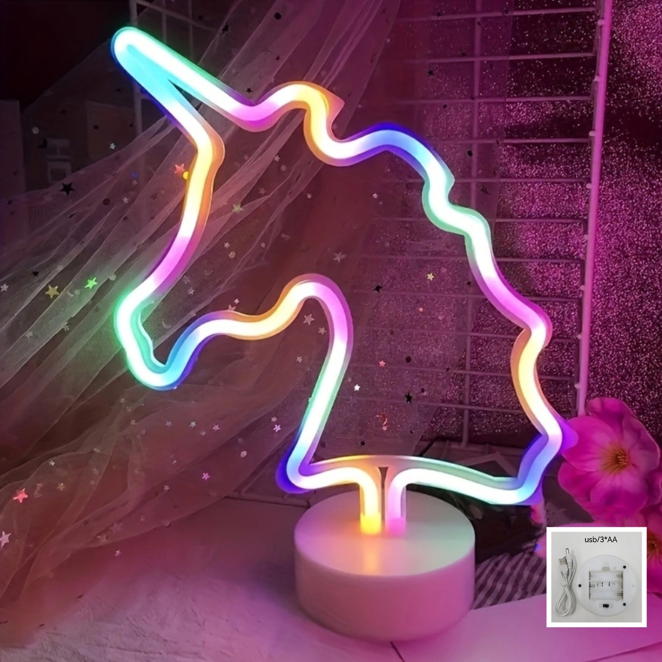 UnicornGlow Lamp - Neon Unicorn USB Table Lamp for Party Decoration