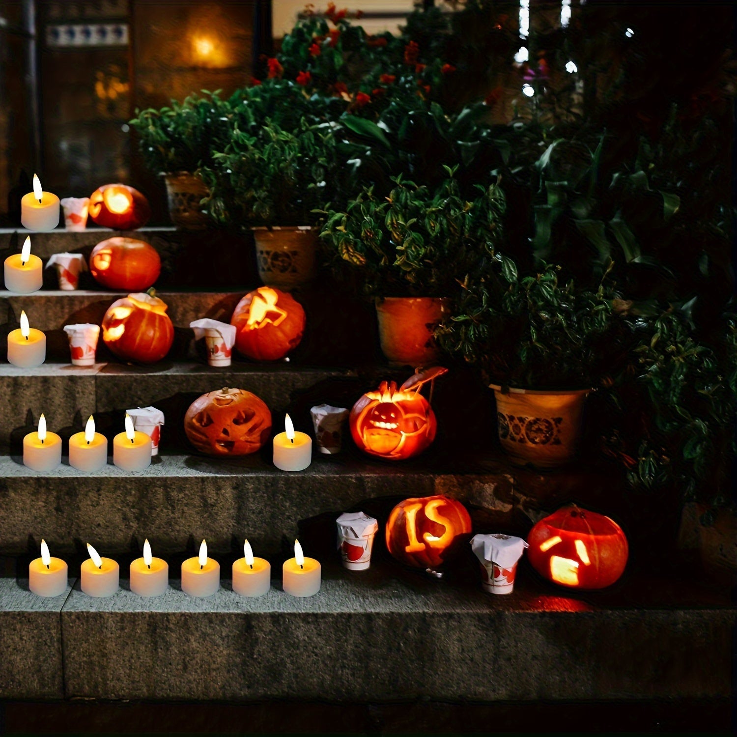 GlowFlicker – Set of 6 LED Tea Lights with Remote Control