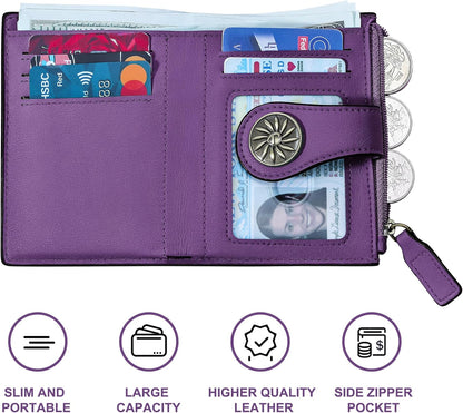 ClaireSlim - Elegant RFID Women's Wallet with Zipper