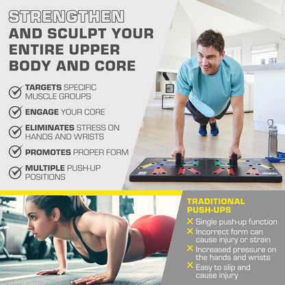 FlexiFit - Foldable Push-Up Training Board with Color Code