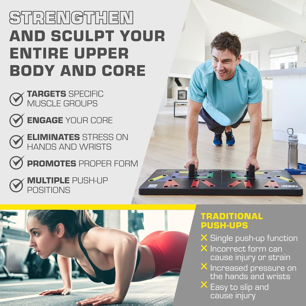 FlexiFit - Foldable Push-Up Training Board with Color Coding