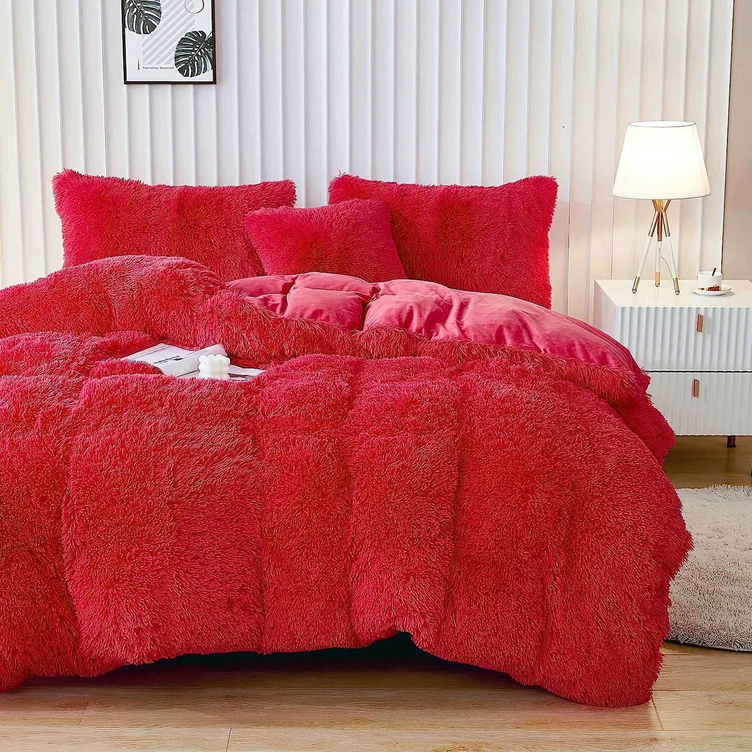Ultra-Soft Plush Duvet Cover Set with Zipper - Luxury & Comfort