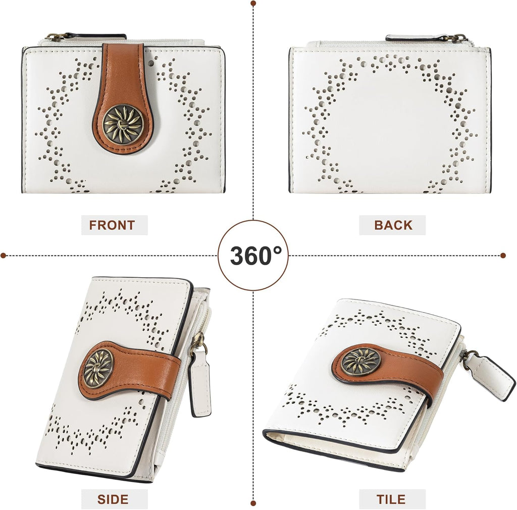 ClaireSlim – Elegant RFID Ladies' Wallet with Zipper