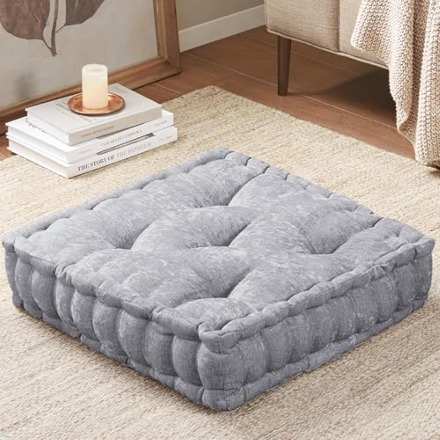 ZenComfort - Luxury Chenille Meditation Cushion for the Floor