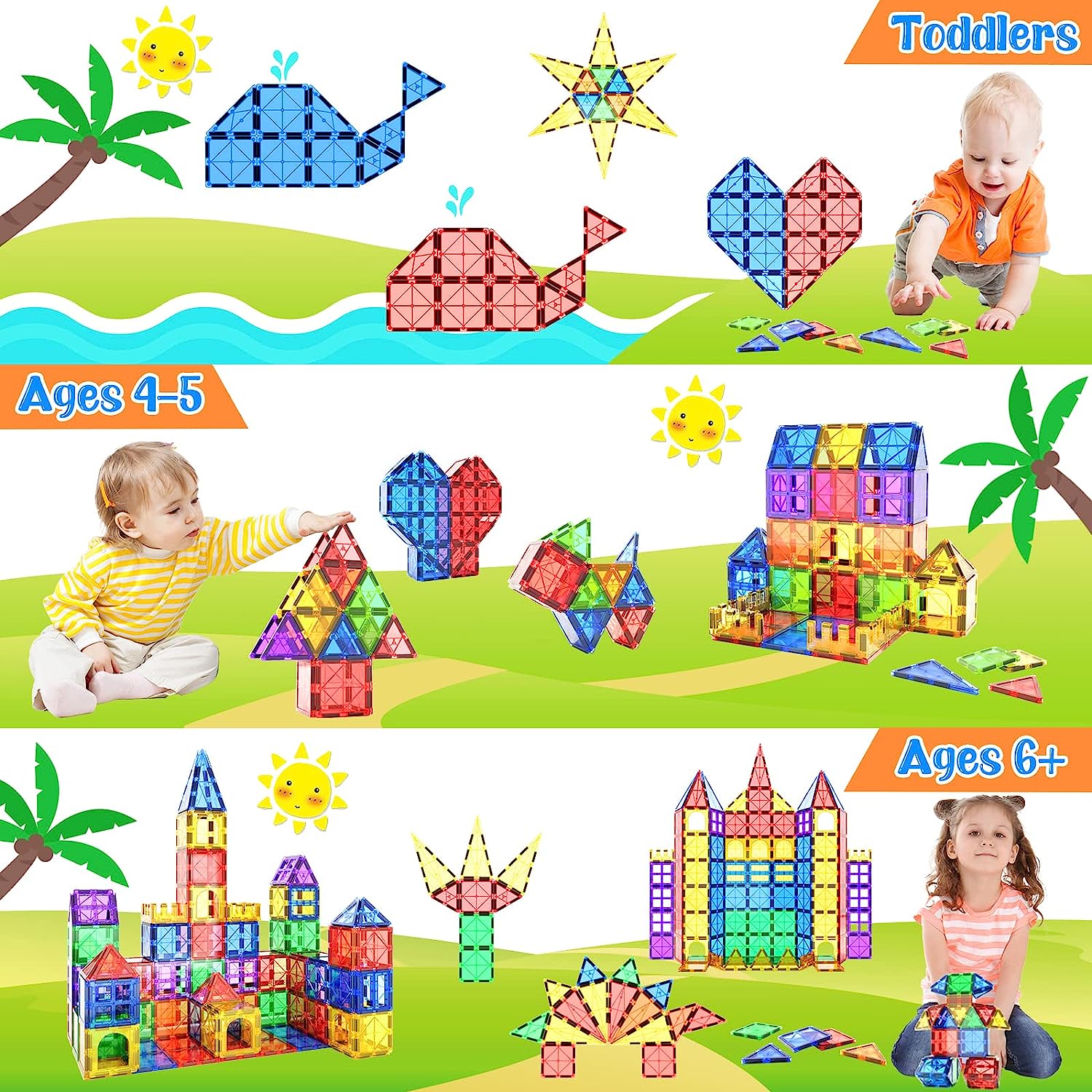 Montessori Magnetic Tiles - Discover Endless Building Fun