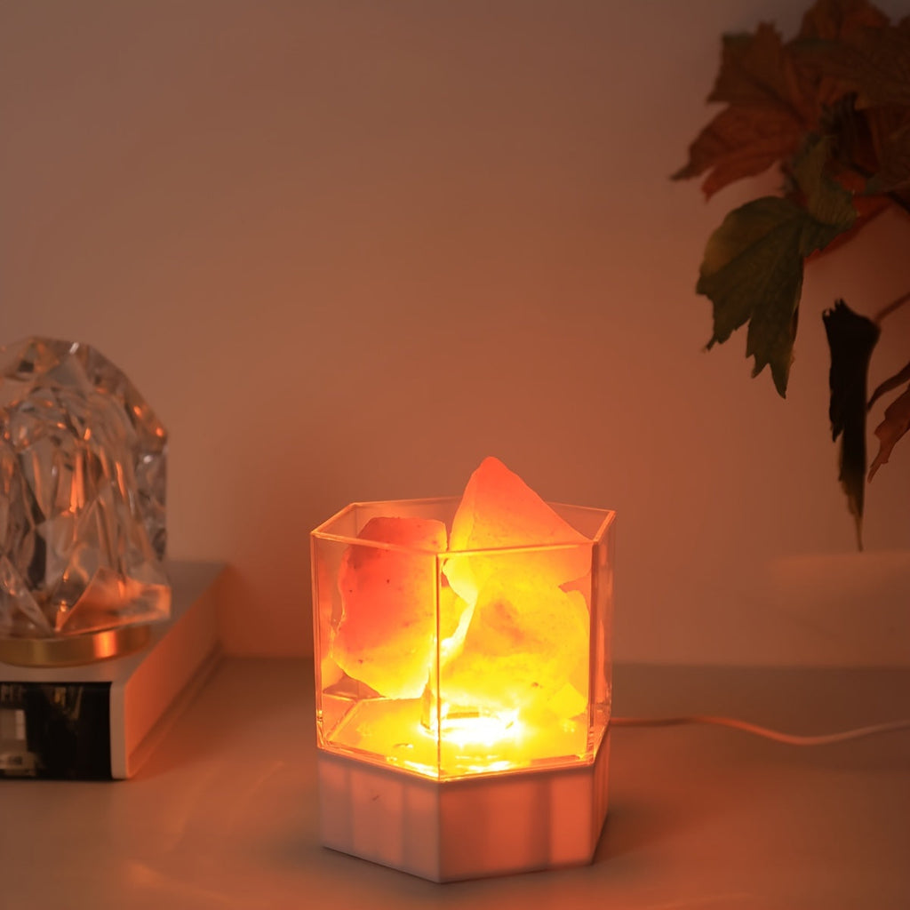 HimalayanGlow Lamp – Atmospheric Salt Night Lamp with USB