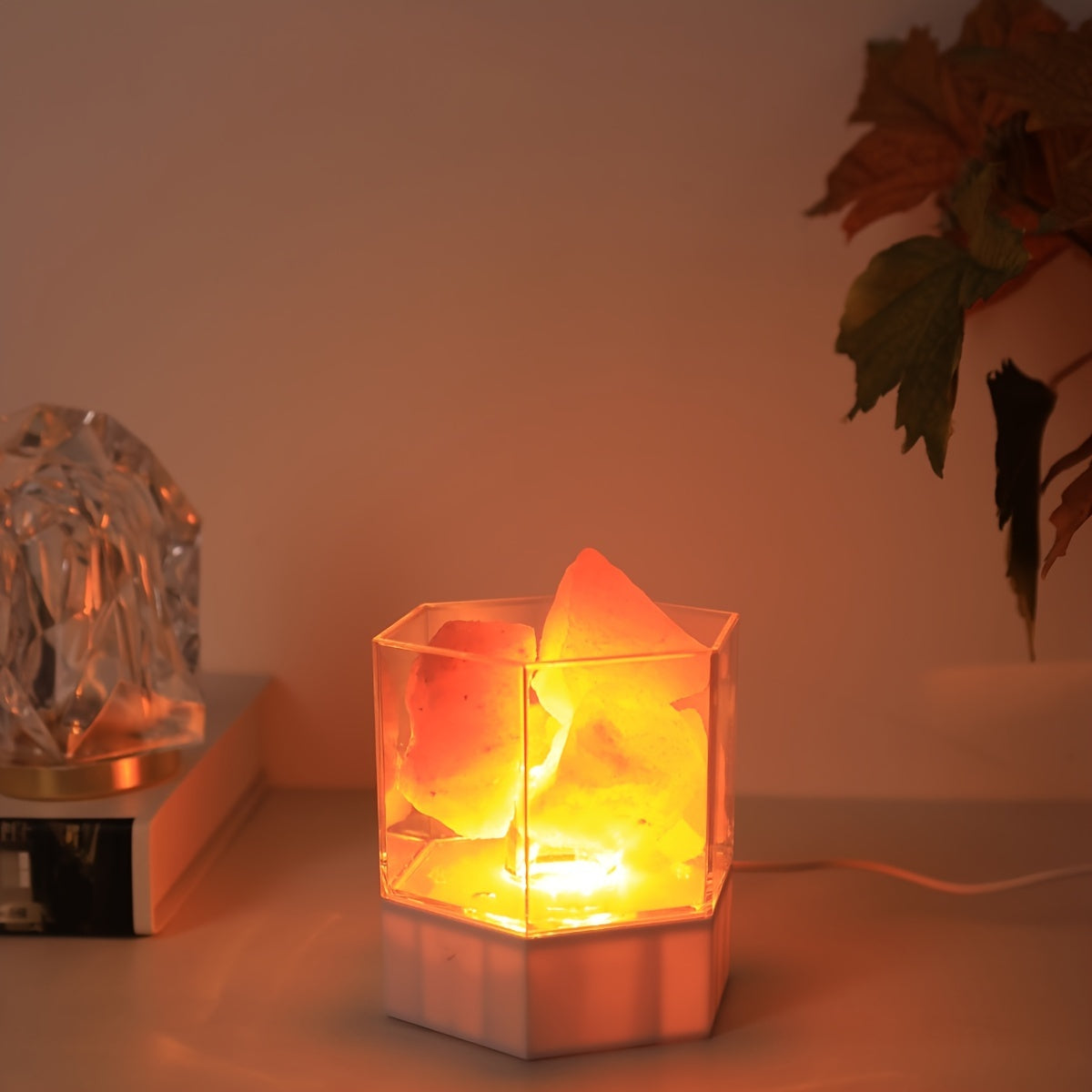 HimalayanGlow Lamp – Atmospheric Salt Night Lamp with USB
