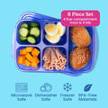 EcoStore - Durable 5-compartment Storage Boxes Set or 8