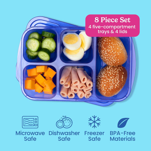 EcoStore - Durable 5-pack Storage Boxes Set of 8