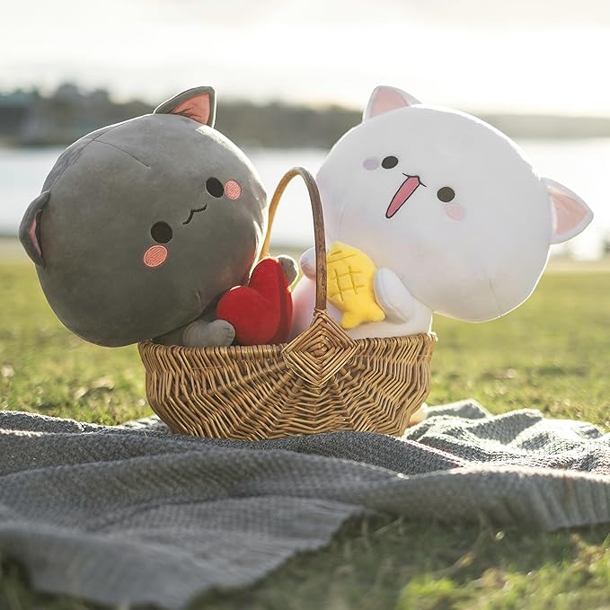 Soft Grey Cat with Heart - Perfect Cuddly Toy for Everyone