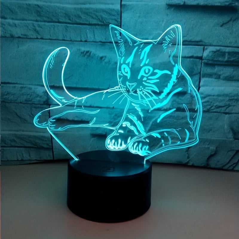 CatGlow - 3D Cat Night Light with 7 Colors