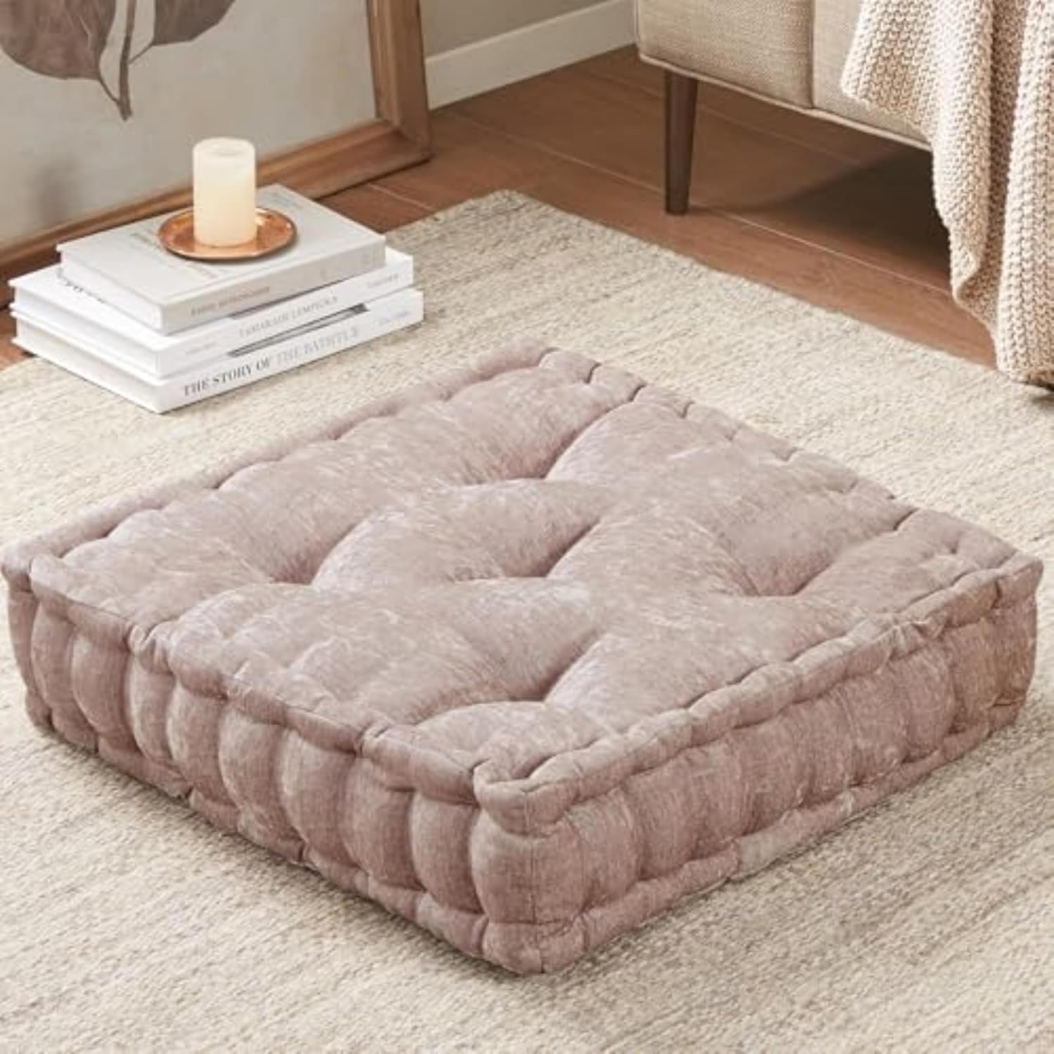 ZenComfort - Luxury Chenille Meditation Cushion for the Floor