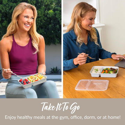EcoBox - Durable 2-Compartment Food Container Set