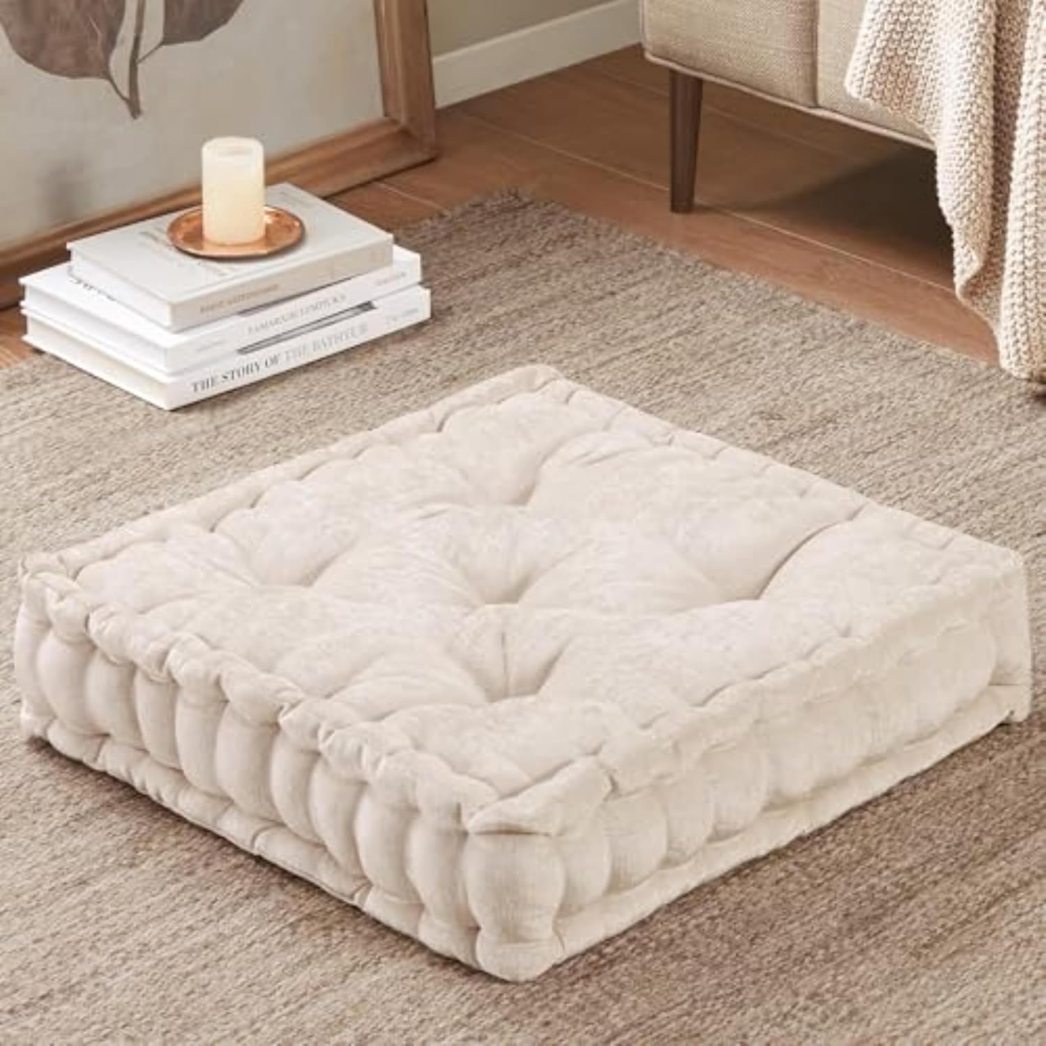ZenComfort - Luxury Chenille Meditation Cushion for the Floor