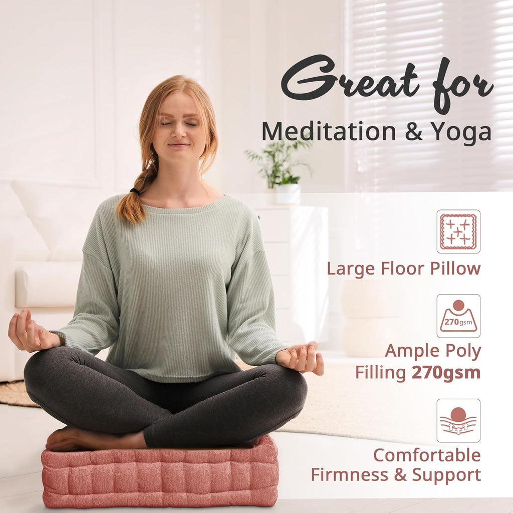 ZenComfort - Luxury Chenille Meditation Cushion for the Floor