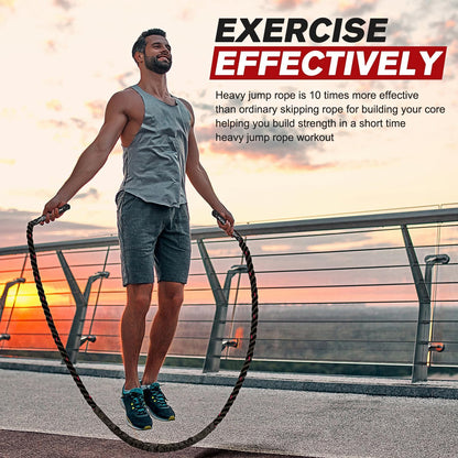 PowerJump - Heavy Adjustable Training Skipping Rope