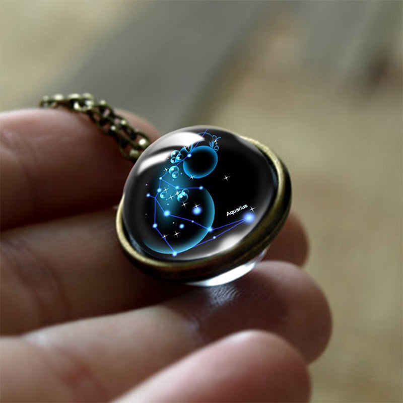 Sofia's Glass 12 Zodiac Protective Pendant - Enchanting Protection for Your Star Sign