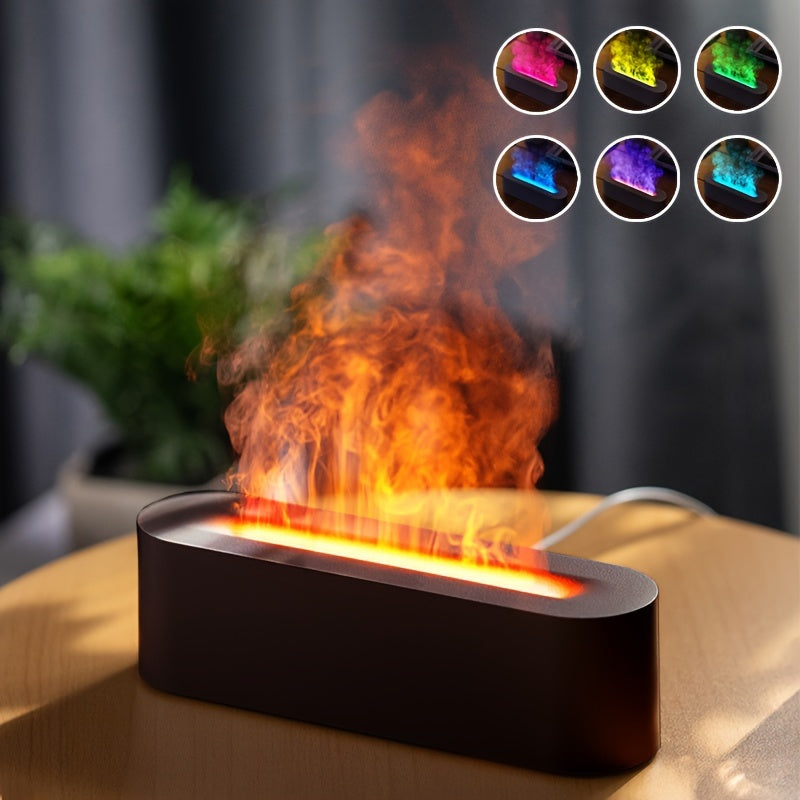 FlameGlow – USB Aroma Lamp with Colorful Flames