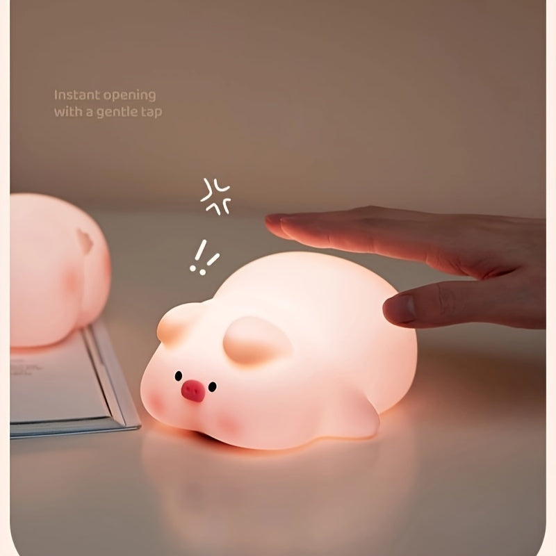 PiggyGlow – Adorable Pink LED Night Light for Kids
