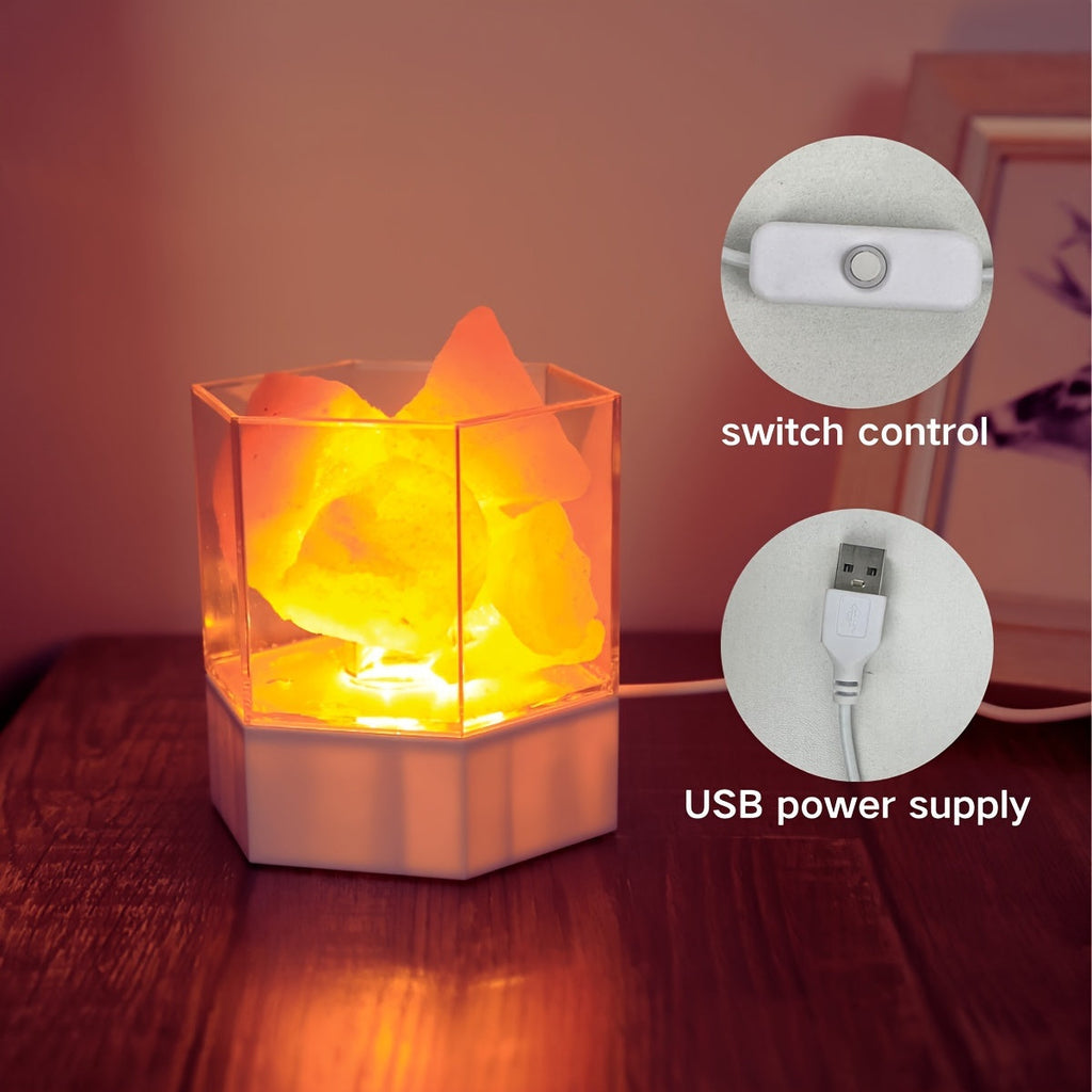 HimalayanGlow Lamp – Atmospheric Salt Night Lamp with USB