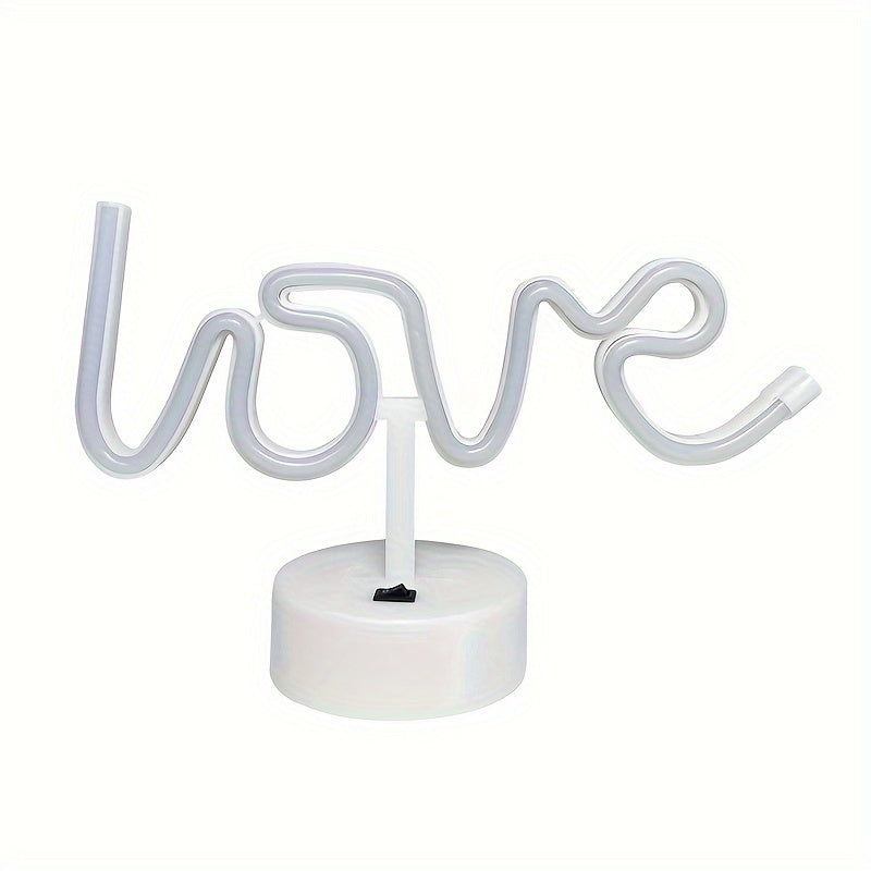 Neon Love Lamp - Illuminated Neon Table Lamp for Parties