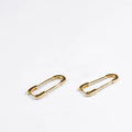 Elegant Golden and Silver Paperclip Earrings - Viola Design