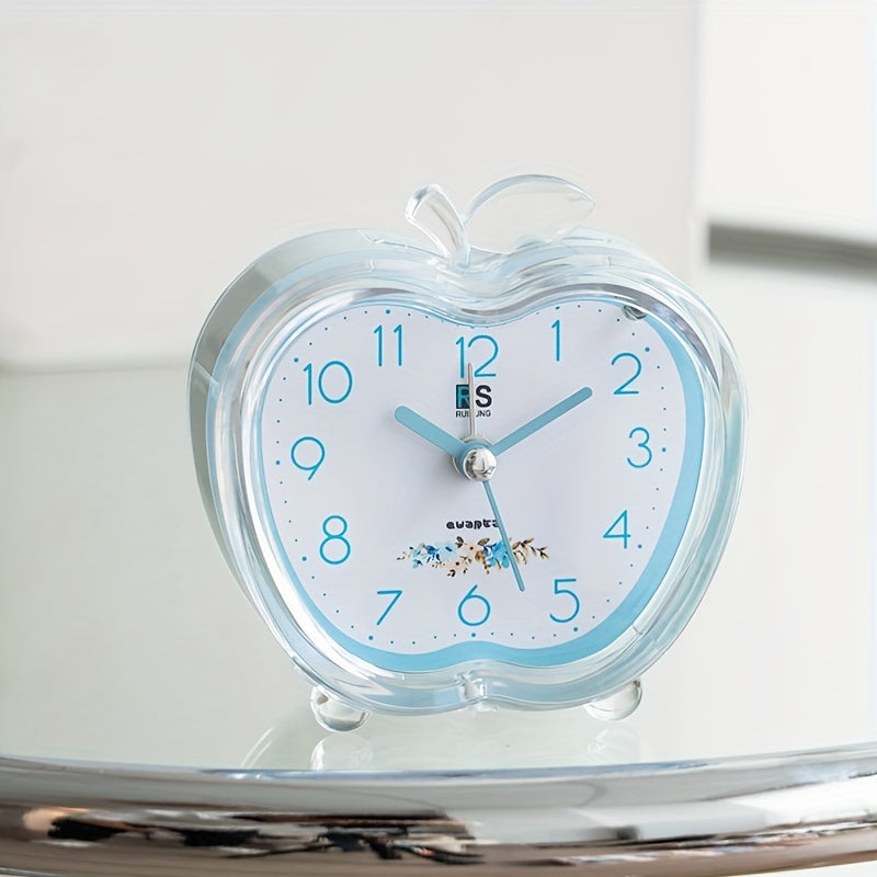 CrystalFruit Clock - Elegant Apple-Shaped Lighting