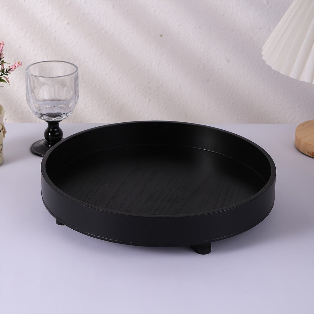 ClassicTray – Luxury Black Wooden Tray for Decoration