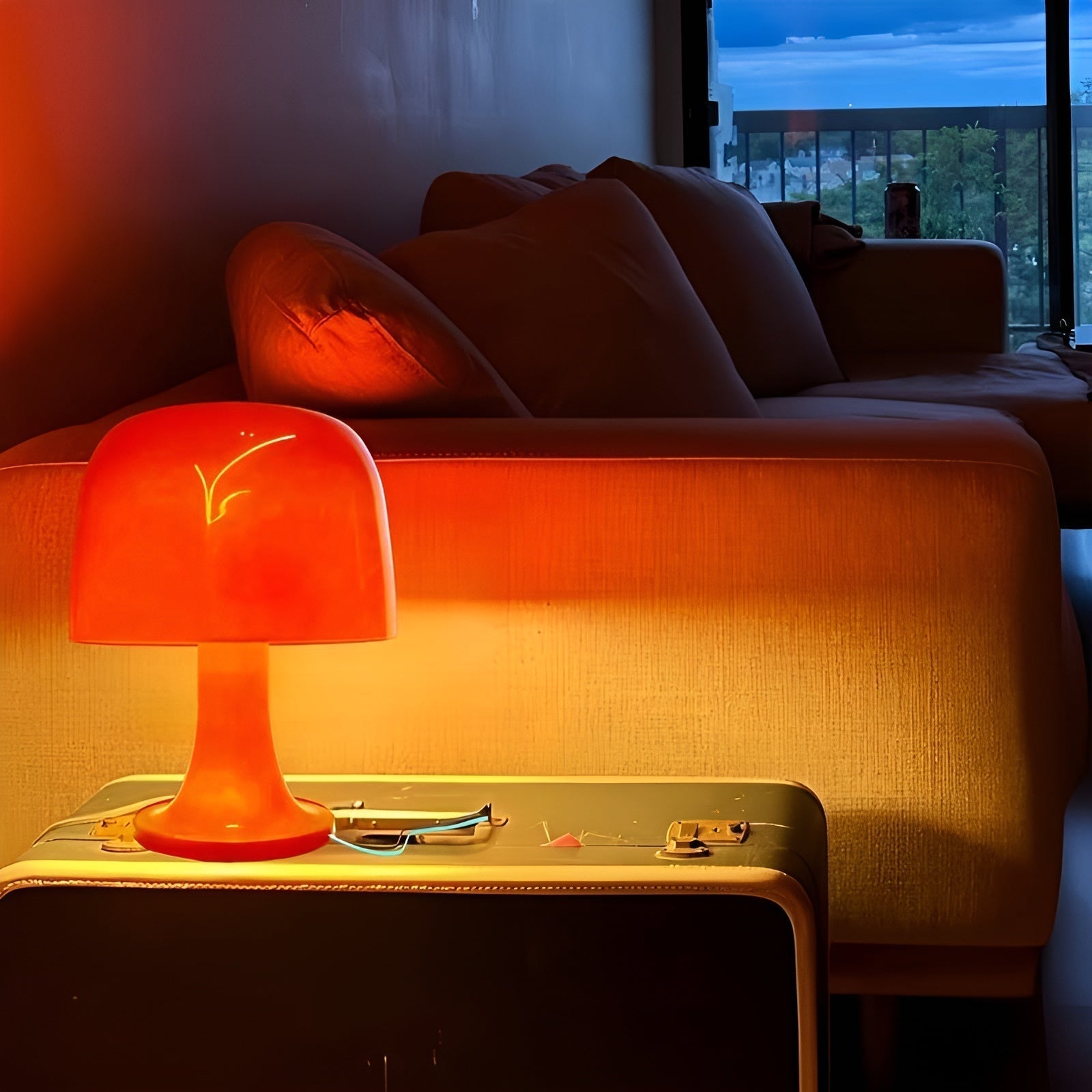 Stylish Vintage Mushroom Lamp with Dimmable LED & USB Power Supply