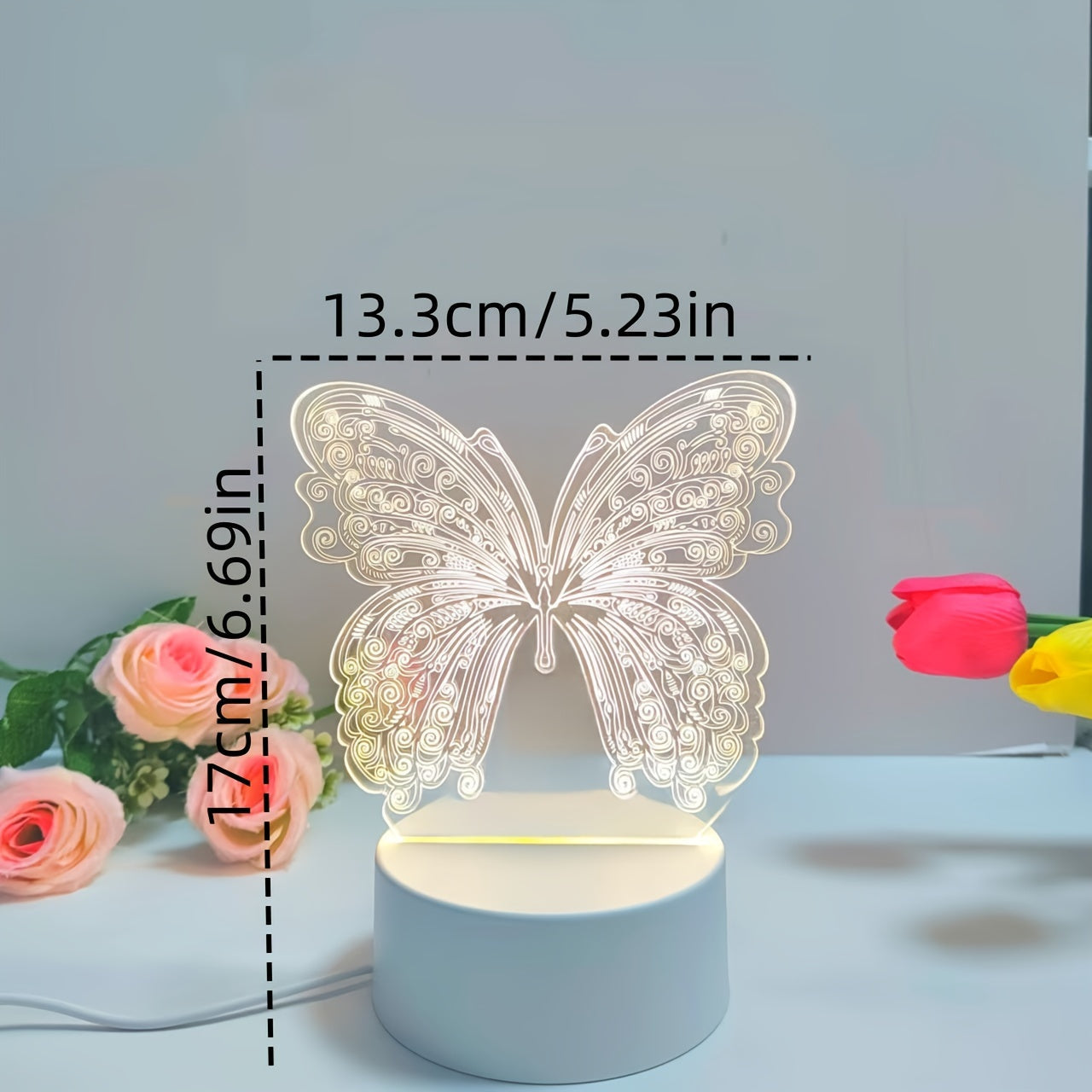 ButterflyGlow Lamp - Geometric 3D LED Night Light