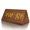 NatureClock – Stylish Wooden Alarm Clock with Climate Display