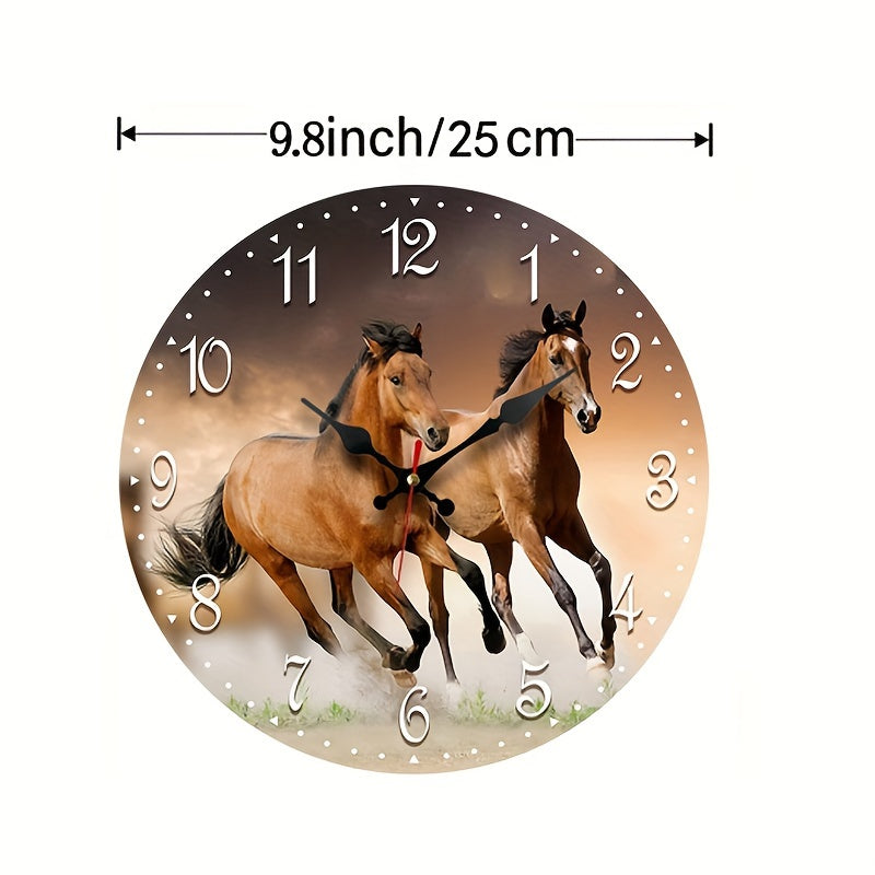 GallopTime Clock - Elegant Horse Racing Wall Clock