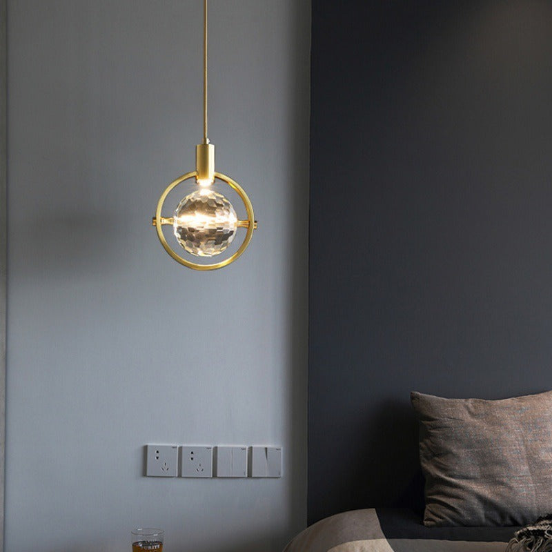CrystalChic Pendant - Ring-Shaped LED Pendant Light with Sparkling Crystals