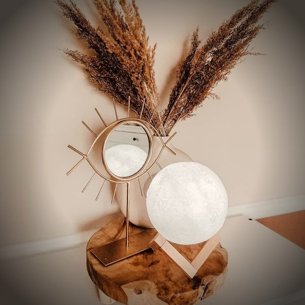 Magical Moon Lamp - with Wireless Touch Control and Wooden Stand
