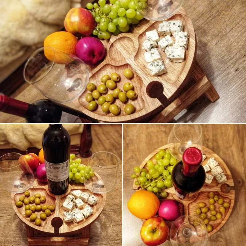 WineNest - Stylish Foldable Picnic Table for Wine