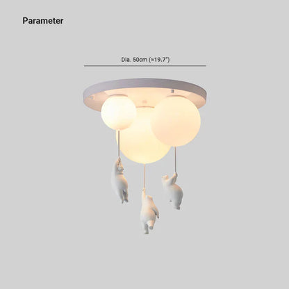CloudBear - Playful Children's Ceiling Lamp with Balloon