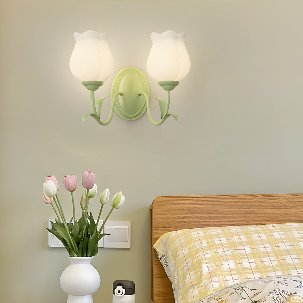 FloraGlow - 3D Glass Flower Wall Lamp for Ambient Lighting