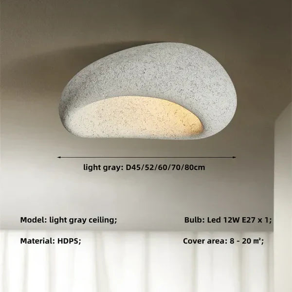 SereneAura Ceiling Light – Natural Wabi Sabi Lighting